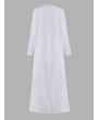 Casual Loose Button Long Sleeve Shirt Maxi Dress For Women